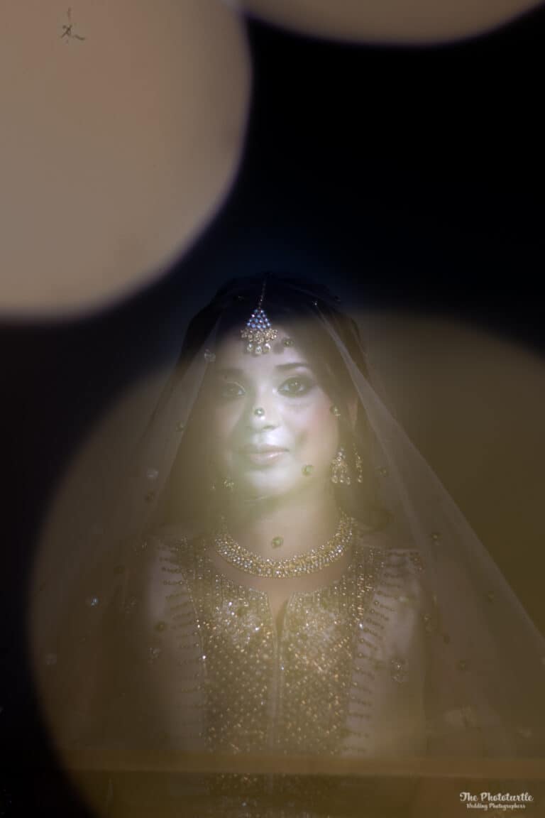 Royal bride in a veil